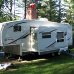 We offer six, 40 foot campers for rent. All have a full kitchen, television, fire ring and picnic table.