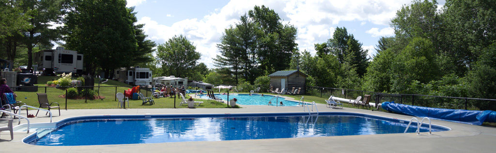 Campground & RV Park with 2 swimming pools.